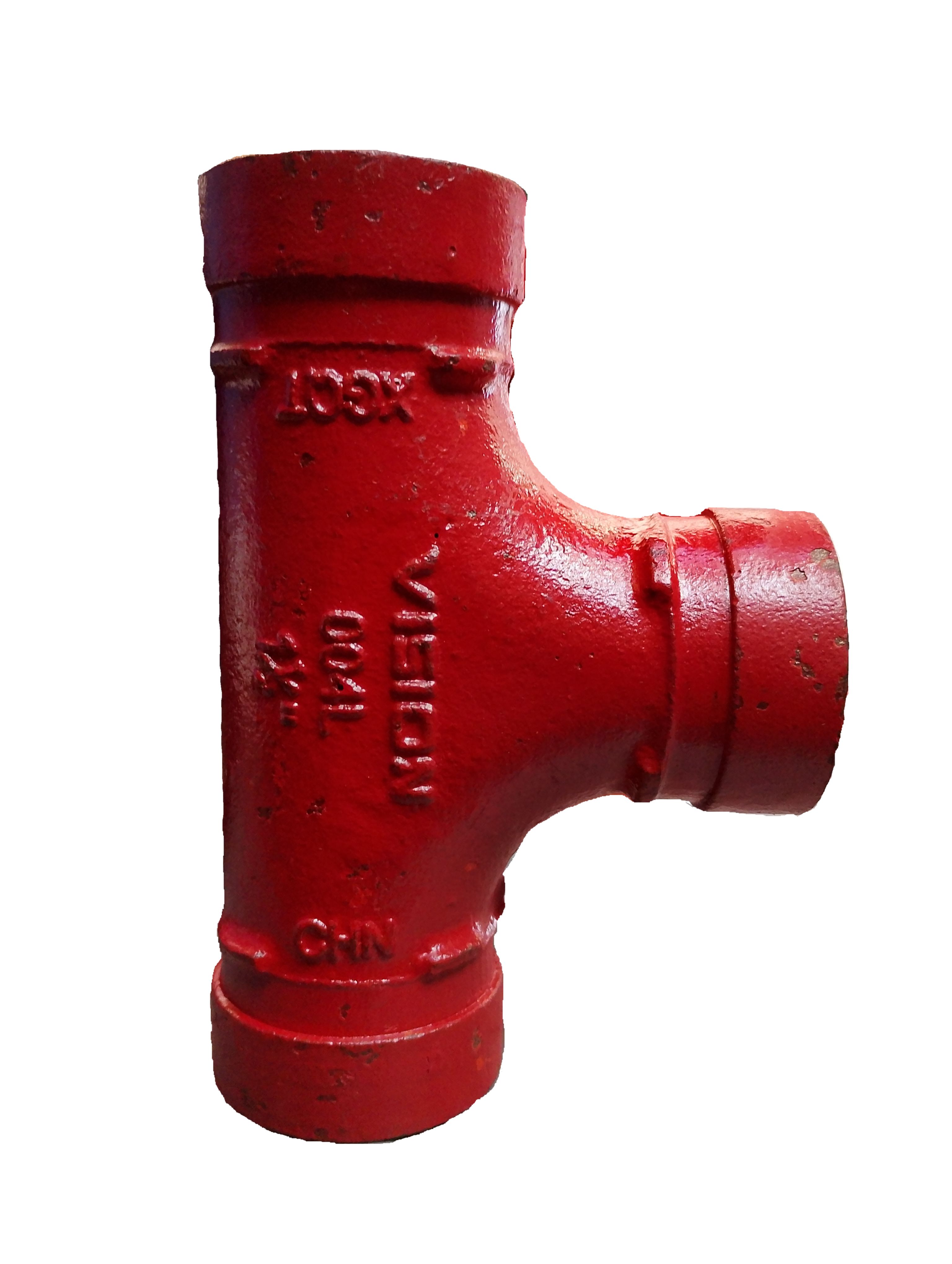 TEE RECTA RANURADA DE 1 1/2"